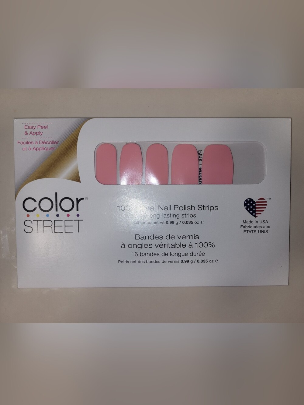 5 for $25 - Color Street Pink Lemonade nail polish strips